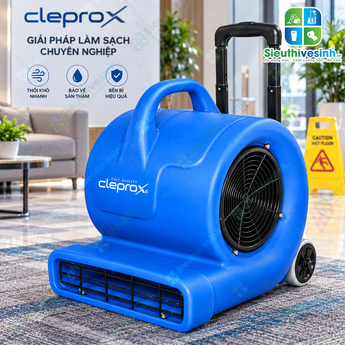 Máy sấy thổi thảm sàn CleproX DC100 1000W 3 tốc độ