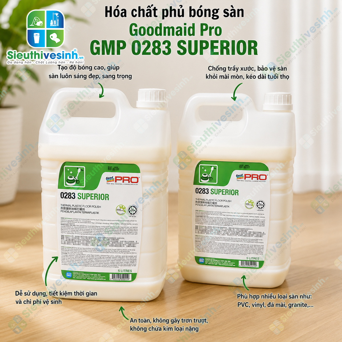 Hóa chất phủ bóng sàn Goodmaid Pro GMP 0283 SUPERIOR