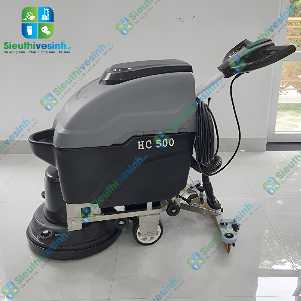 Máy chà sàn liên hợp Hiclean HC500 dùng để chà rửa và hút nước bẩn trên sàn.