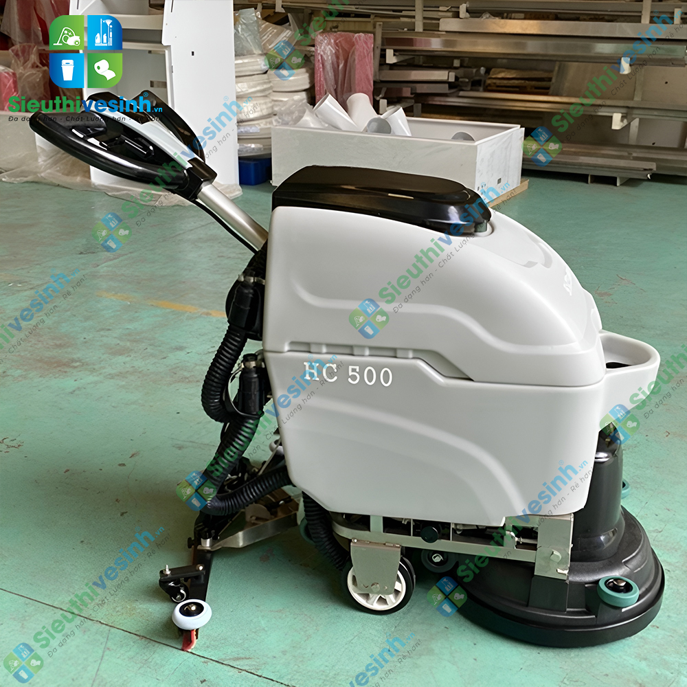 Máy chà sàn liên hợp Hiclean HC500 dùng để chà rửa và hút nước bẩn trên sàn.