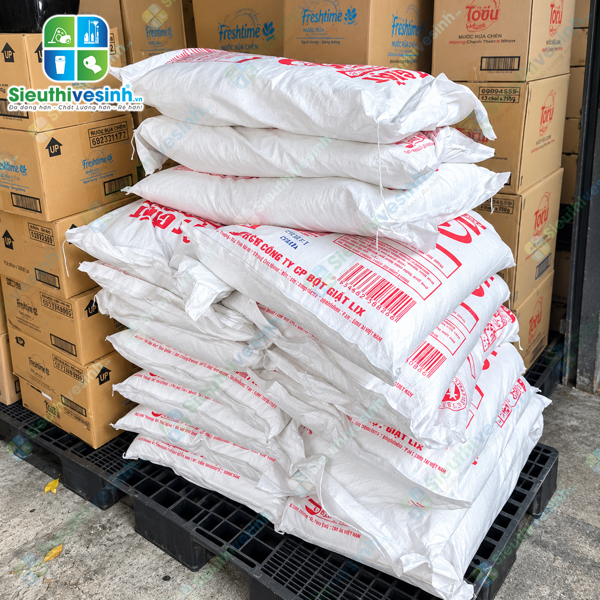 Bột Giặt YES 15kg – quy cách lớn, phù hợp giặt quần áo và đồ vải với tần suất thường xuyên.