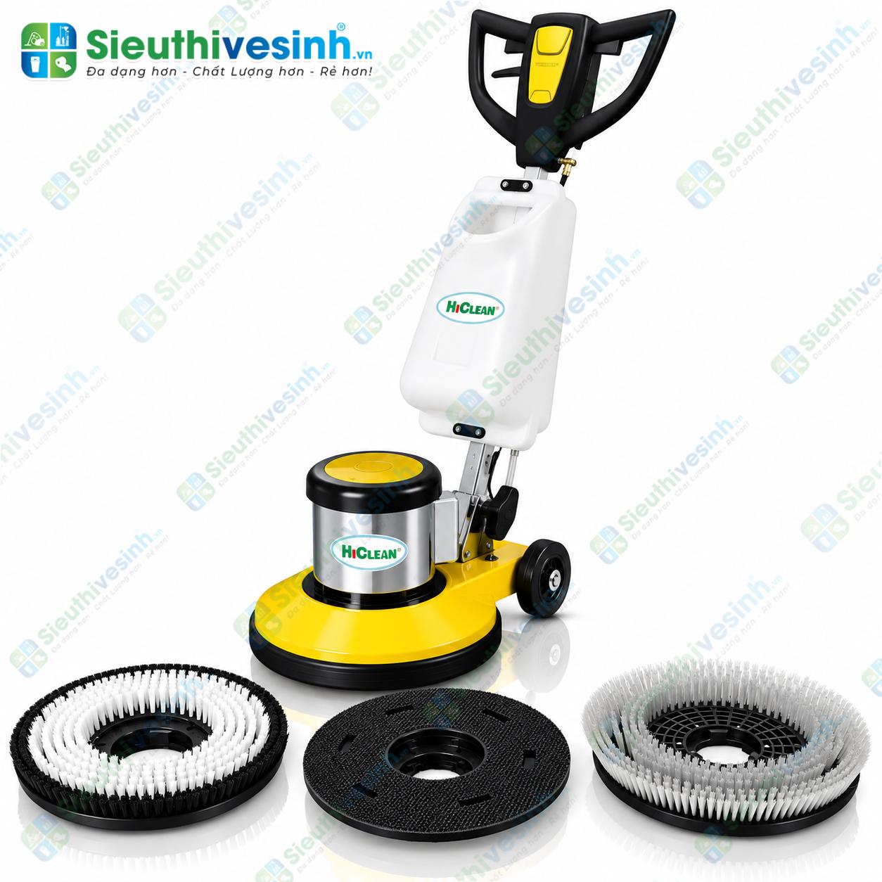 Máy chà sàn công nghiệp HiClean HC522A 1500W dùng chà sàn, giặt thảm và đánh bóng sàn.