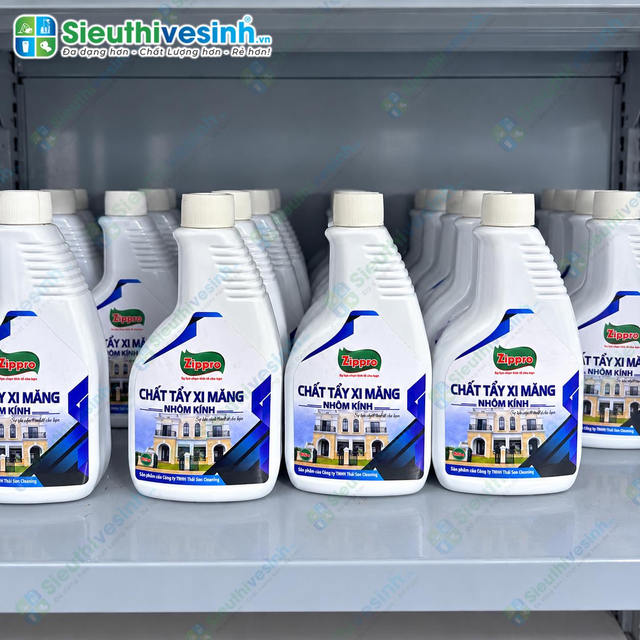 Dung dịch Zippro tẩy cặn xi măng sau xây dựng