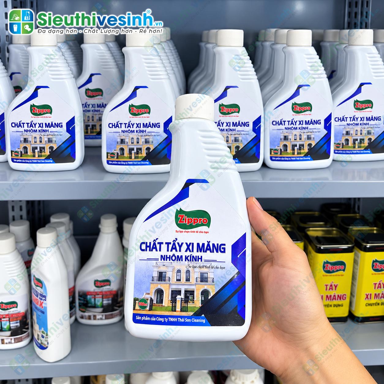 Dung dịch Zippro tẩy cặn xi măng sau xây dựng