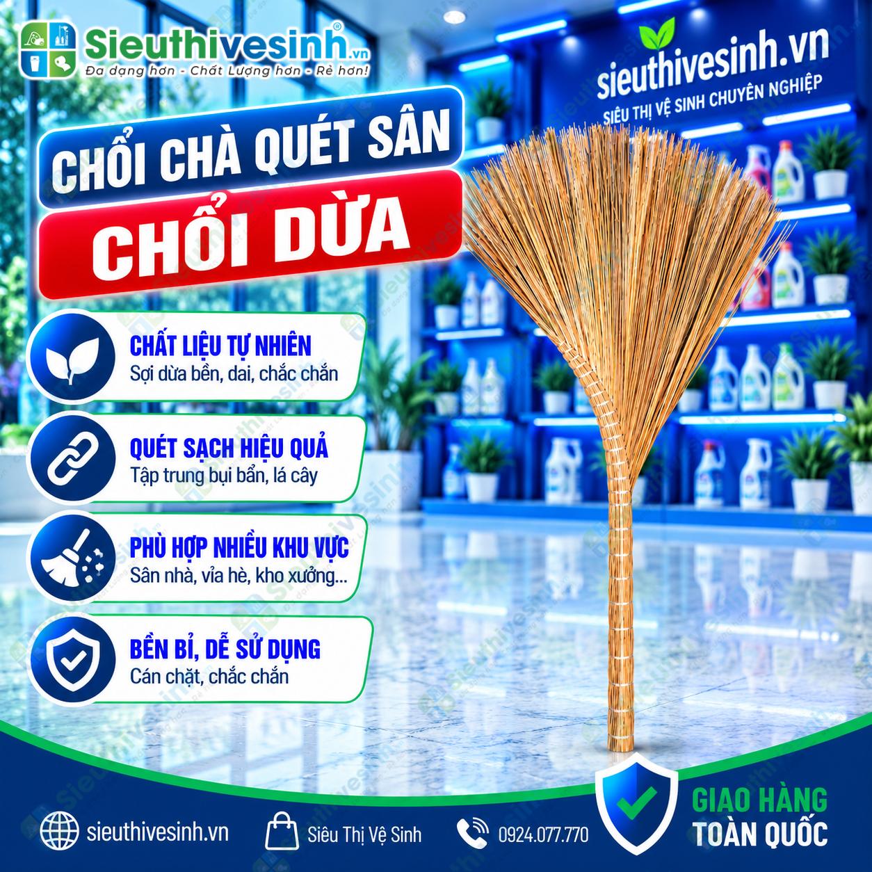 Chổi dừa quét sân