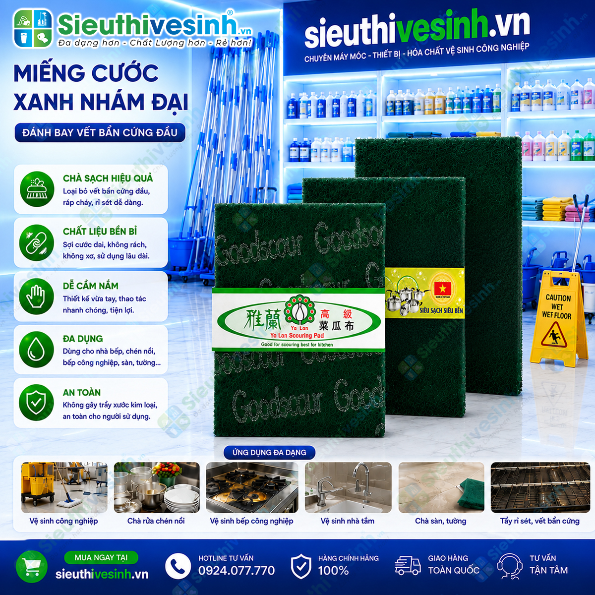 Cước xanh đại 15x19cm