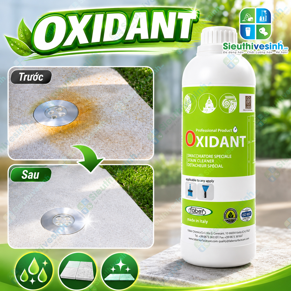 Hóa chất hút ố trên đá Oxidant
