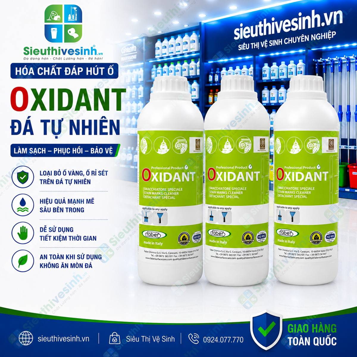 Hóa chất hút ố trên đá Oxidant