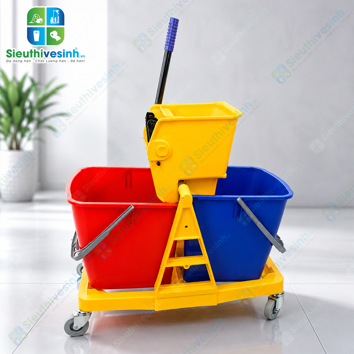 Xe đẩy vắt cây lau nhà HiClean HC073