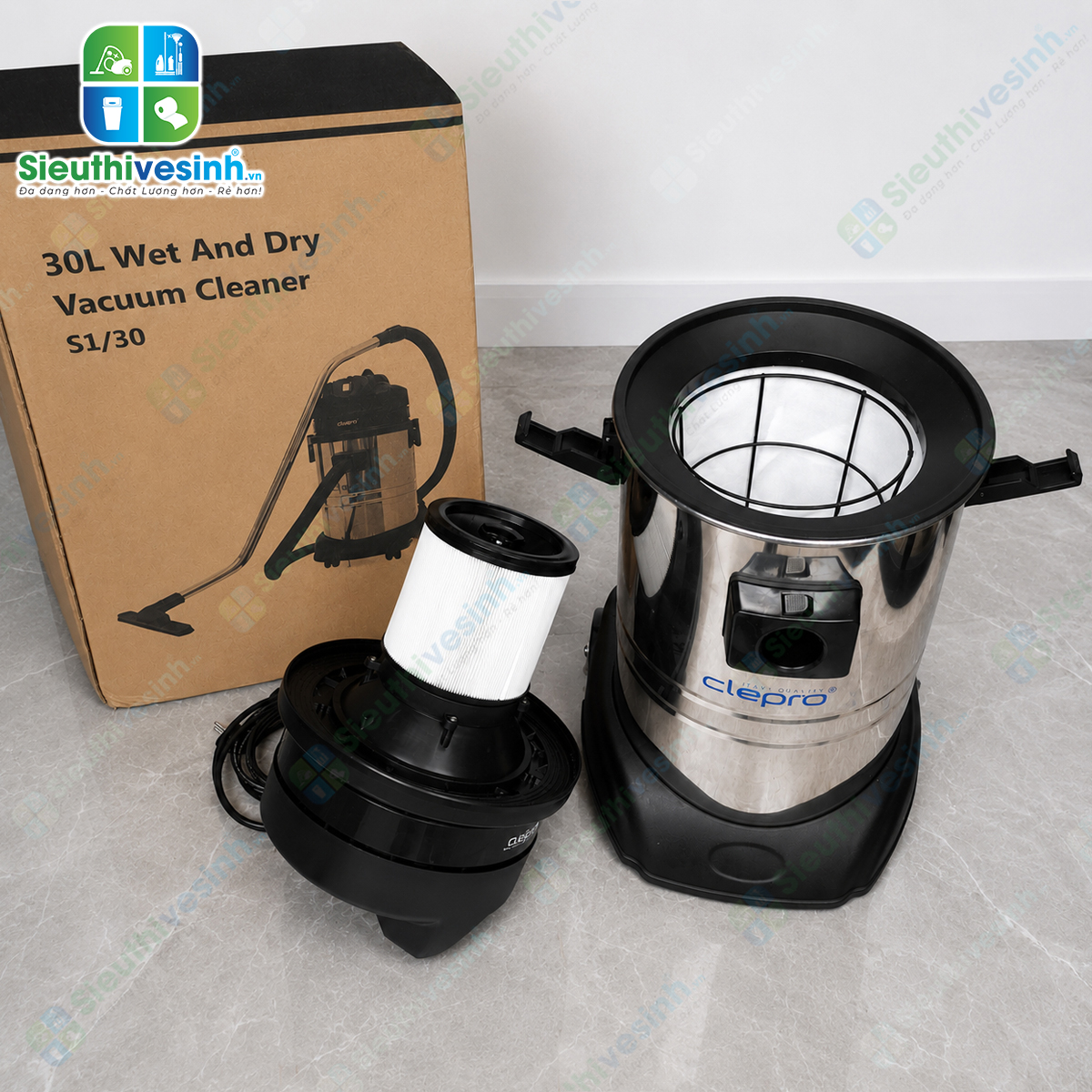 Máy hút bụi khô và ướt Clepro S1/30