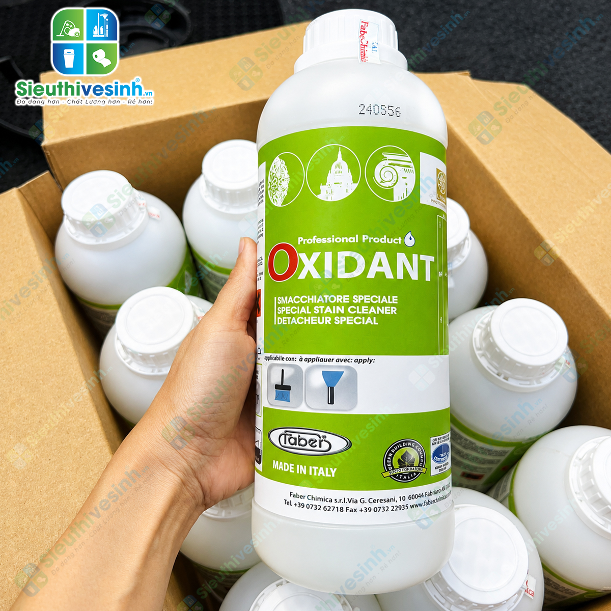 Hóa chất hút ố trên đá Oxidant