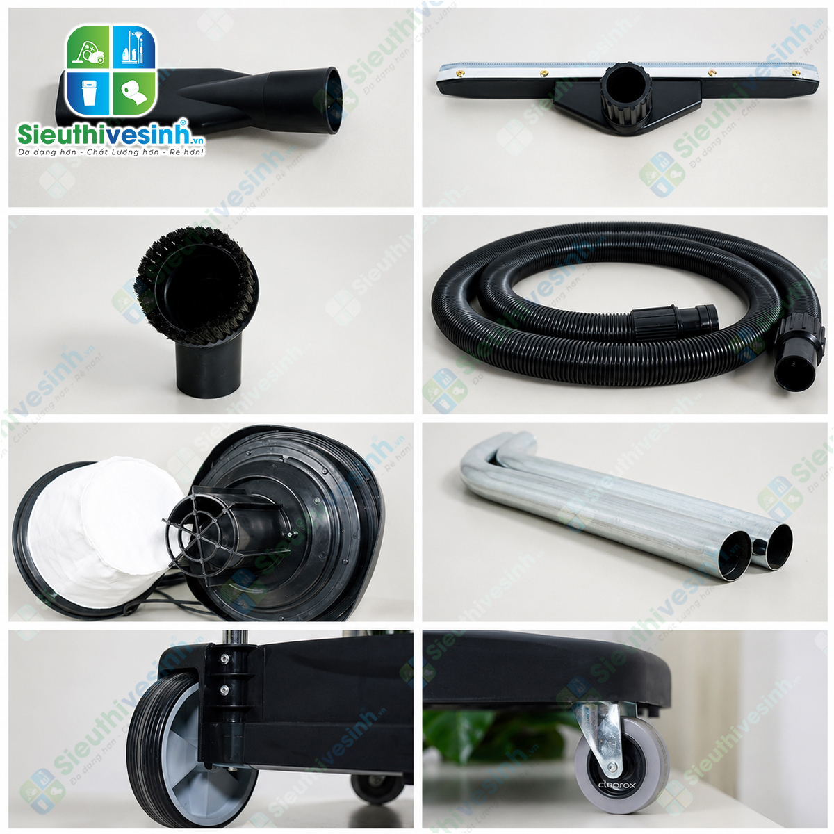 Máy hút bụi công nghiệp khô ướt CleproX X2/70 thùng nhựa