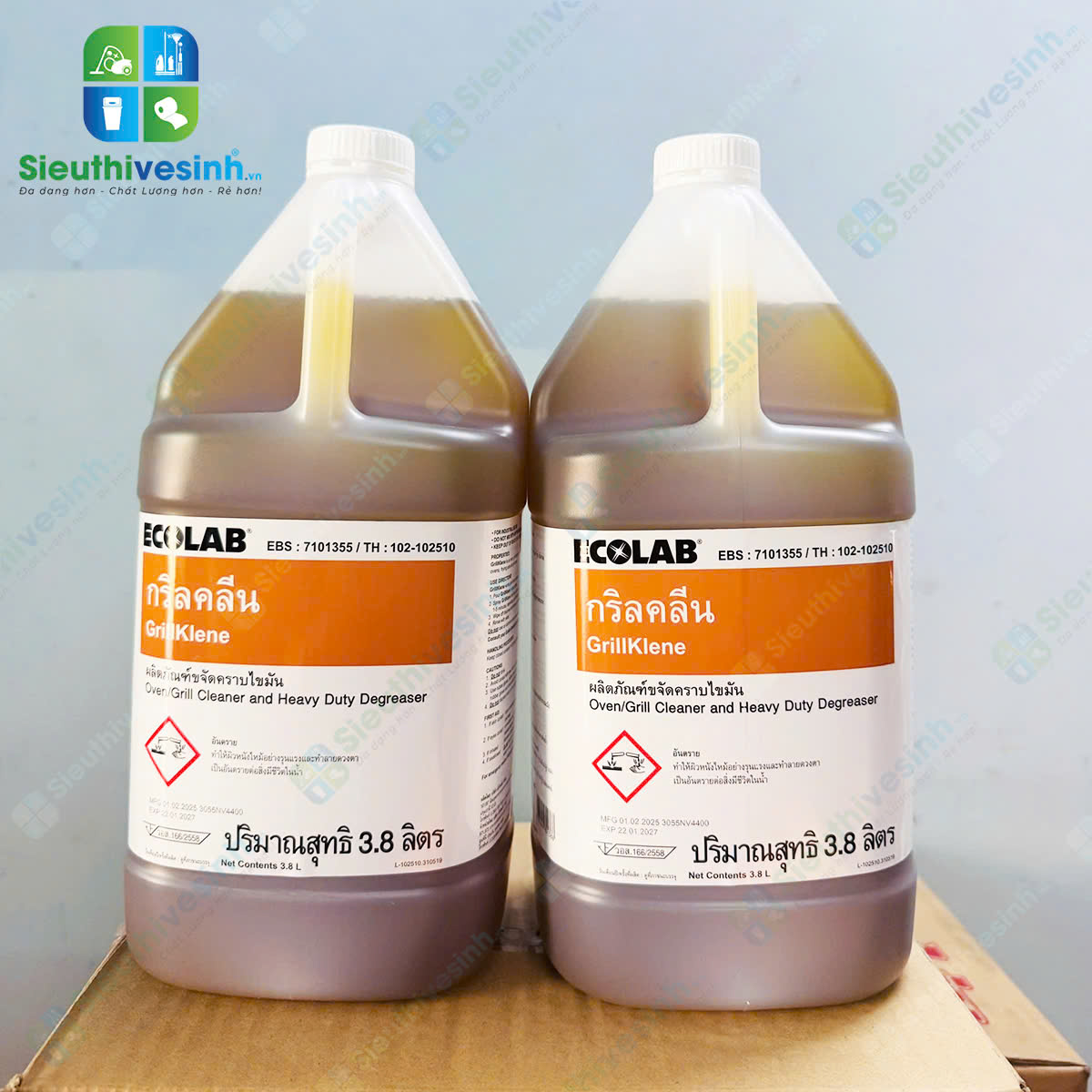Chất tẩy rửa lò nướng Ecolab Grillklene 4X3.8LT - Hình 2