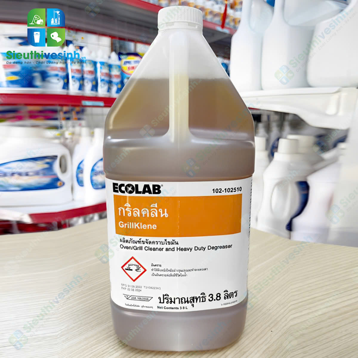 Chất tẩy rửa lò nướng Ecolab Grillklene 4X3.8LT - Hình 4
