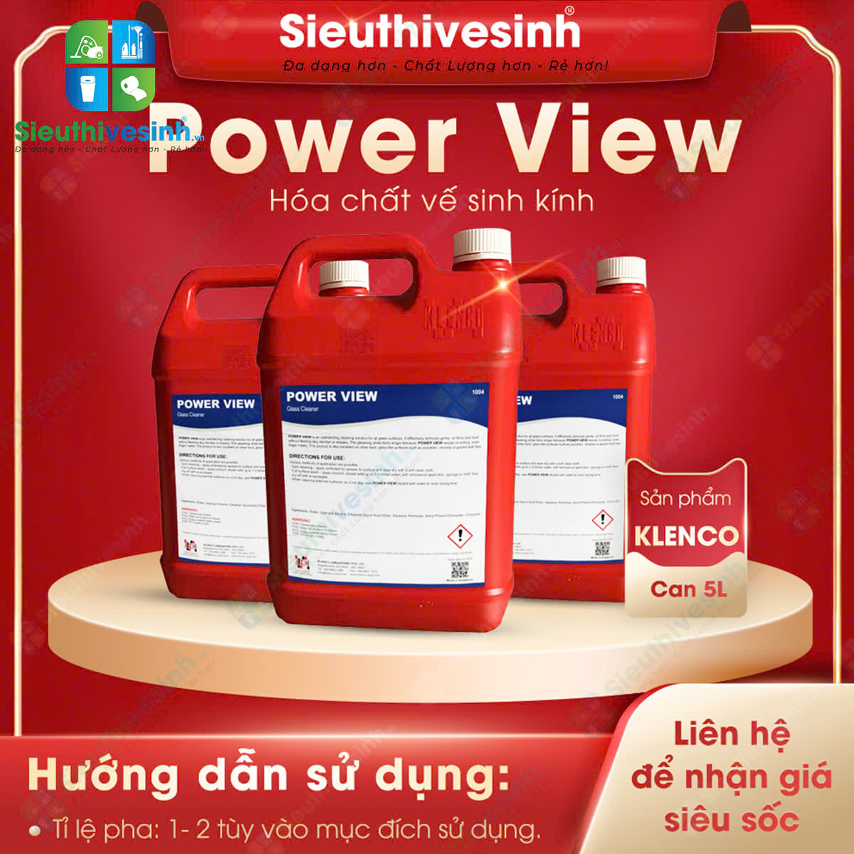 Nước lau kính Klenco Power View 5 lít - Hình 8