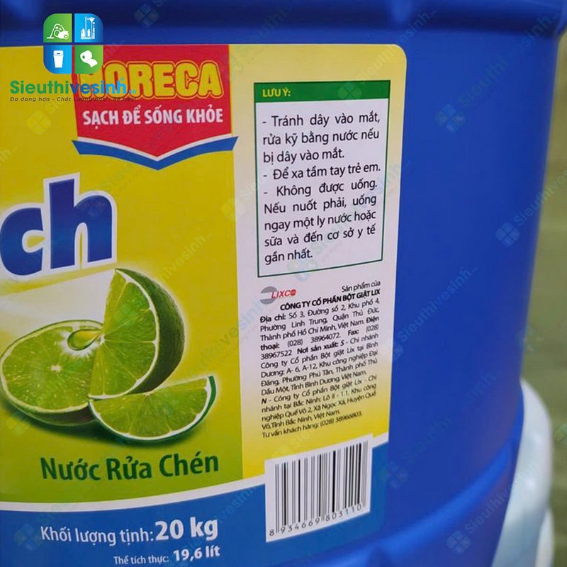 Nước rửa chén Lix siêu sạch hương Chanh can 20 kg - Hình 4