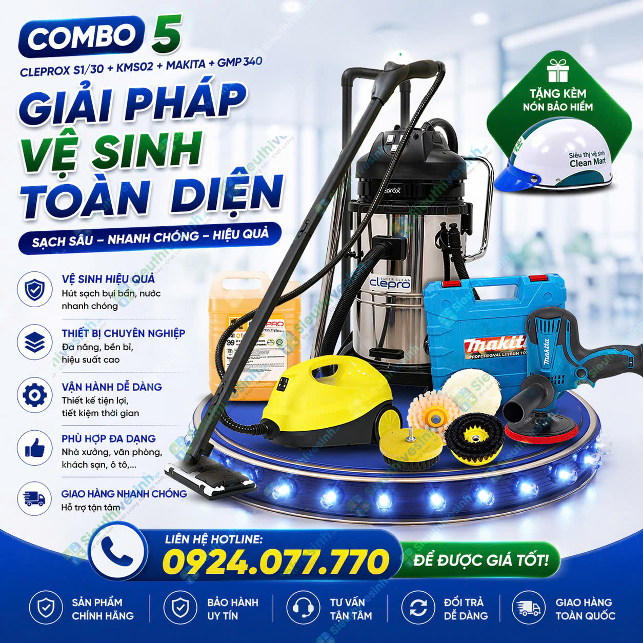 Combo5: MAKITA + KMS02 + KMS3000 + G341 (tặng)