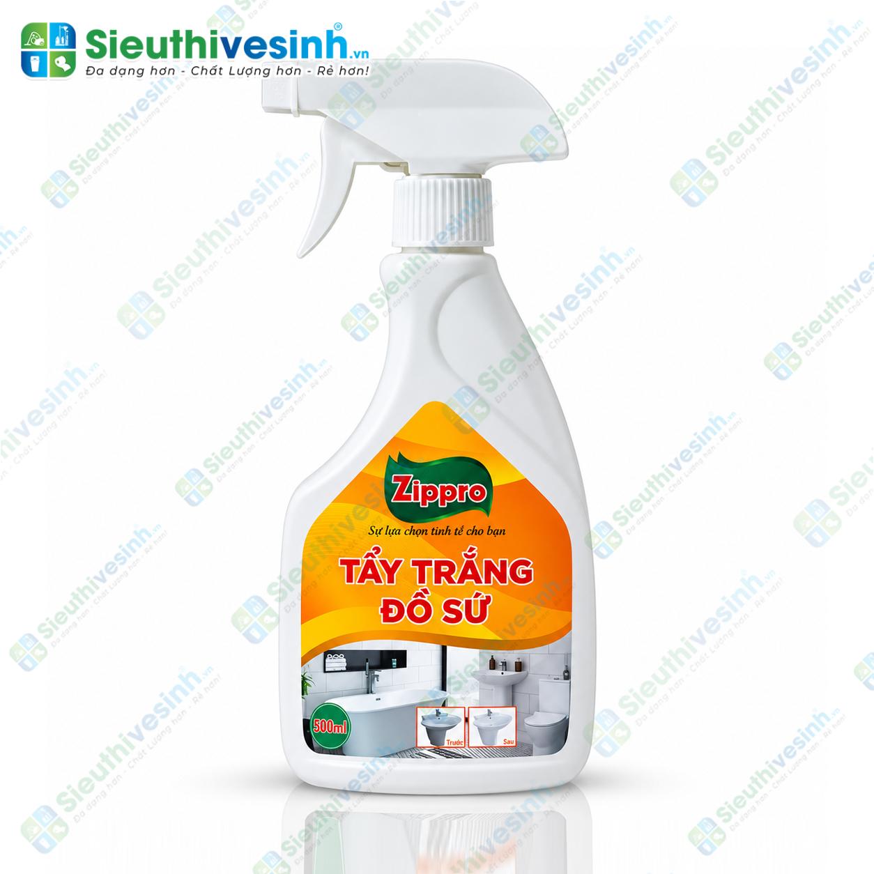 Dung dịch Zippro tẩy trắng và vệ sinh đồ sứ 500ml