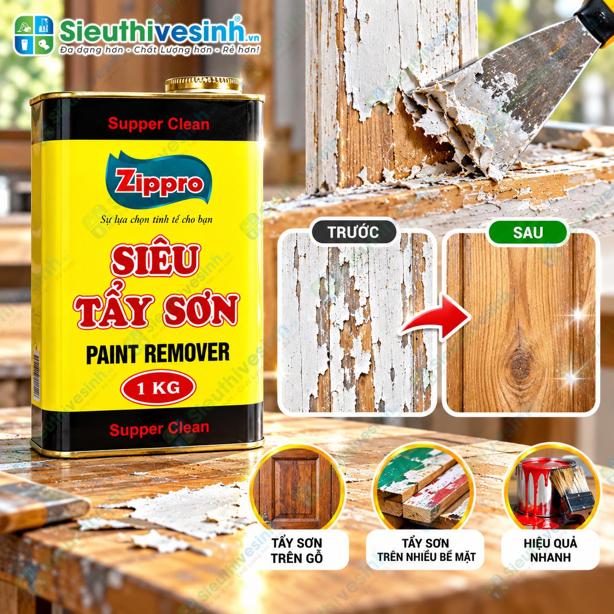 Hóa chất Paint Remover hỗ trợ tẩy lớp sơn cũ
