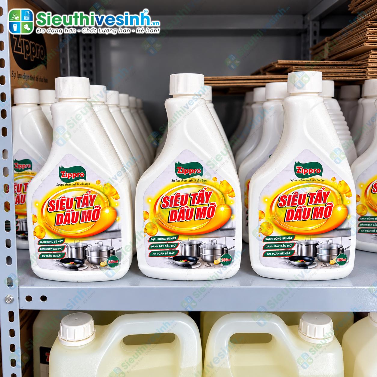 Chai dung dịch Zippro tẩy dầu mỡ 500ml