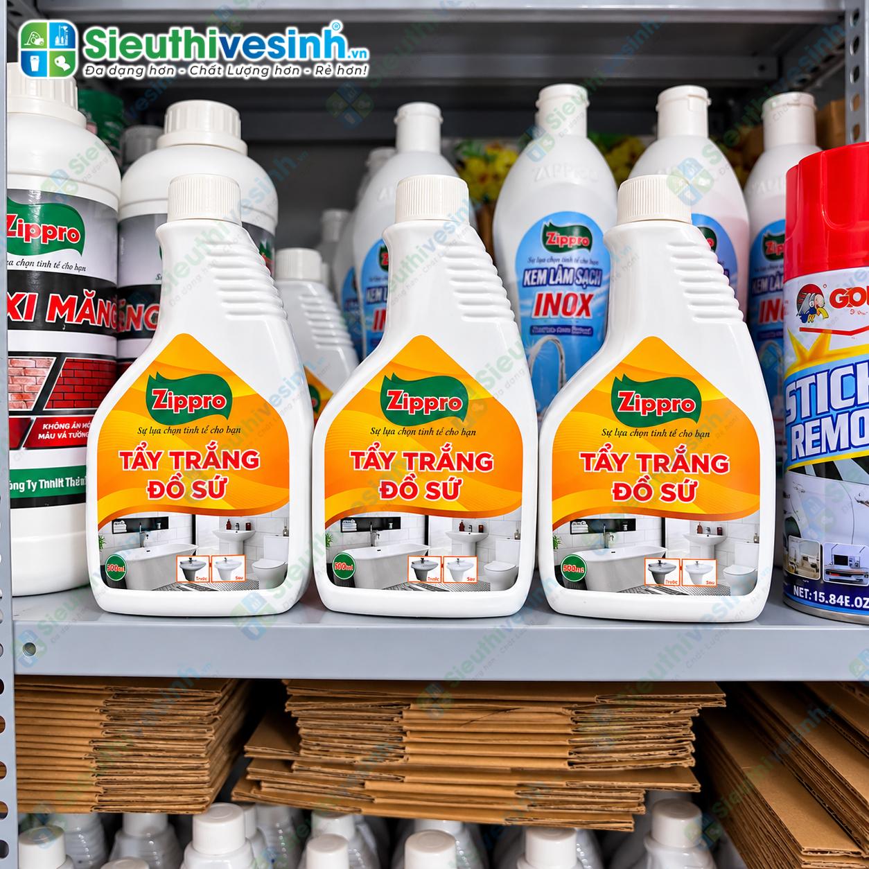 Dung dịch Zippro tẩy trắng và vệ sinh đồ sứ 500ml