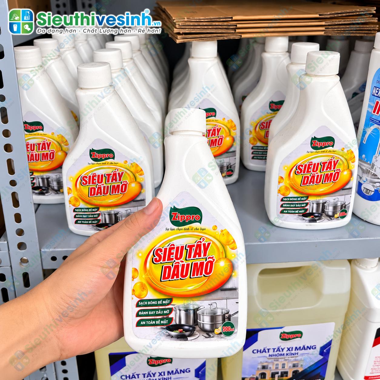 Chai dung dịch Zippro tẩy dầu mỡ 500ml