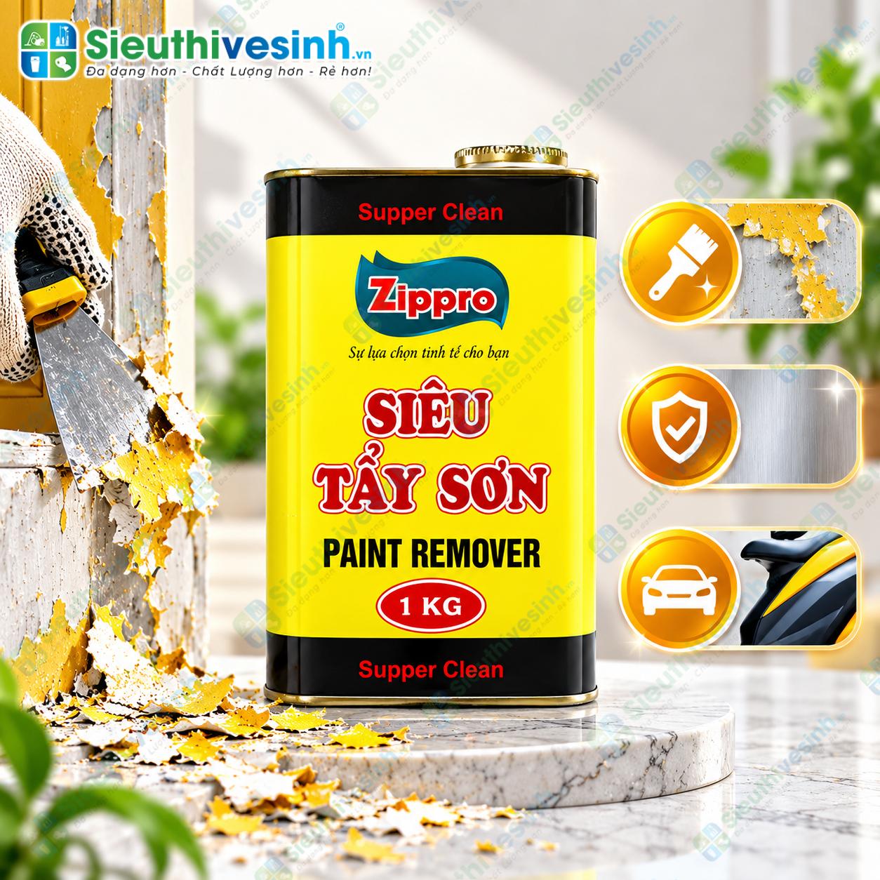 Hóa chất Paint Remover hỗ trợ tẩy lớp sơn cũ
