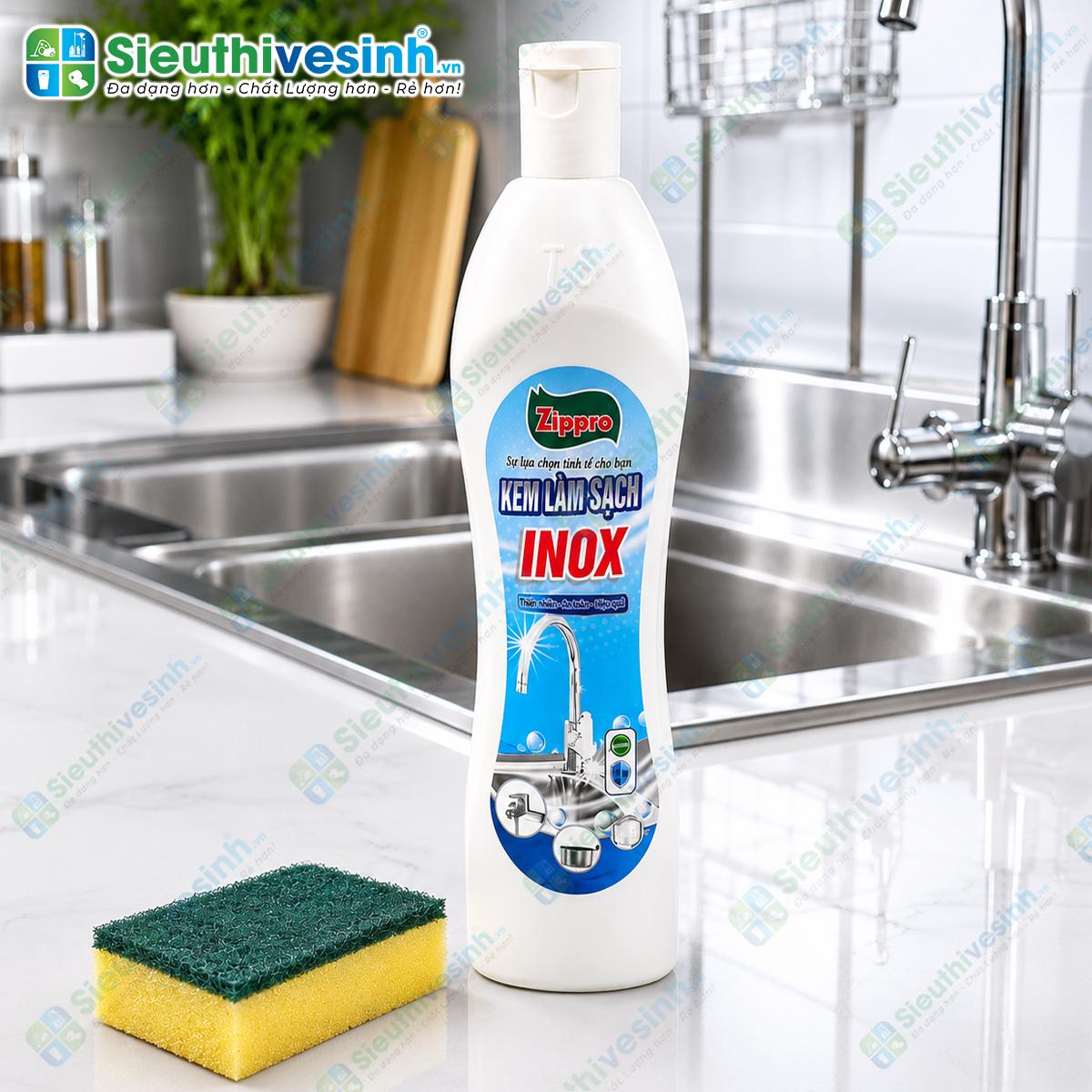 Sản phẩm Zippro vệ sinh inox