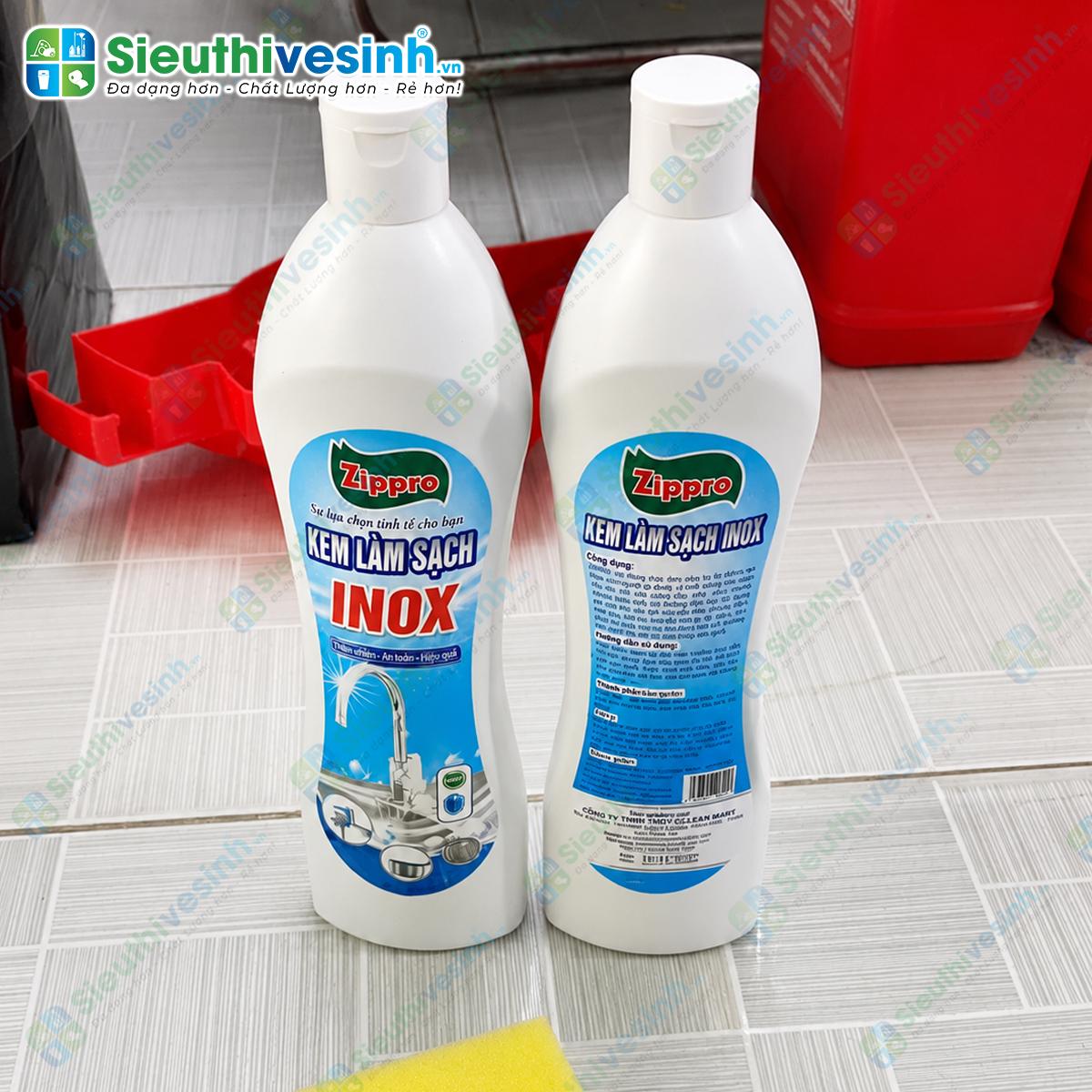 Zippro vệ sinh inox 500ml