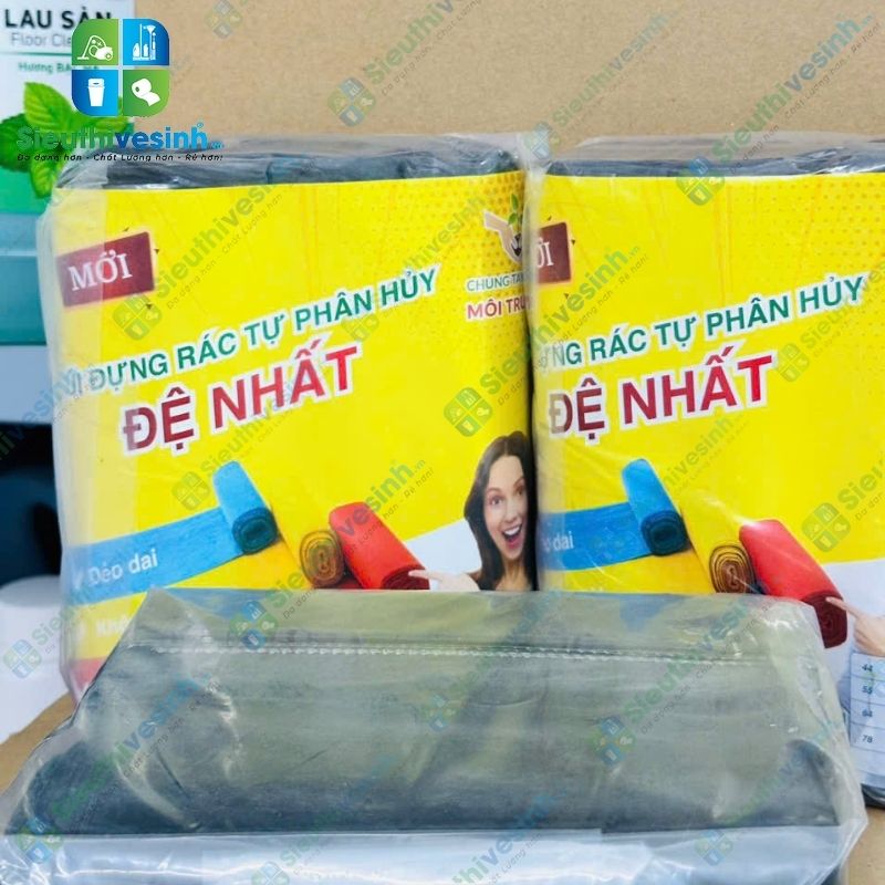 Túi đựng rác đen Đệ Nhất trung 55x65cm (1kg/3 cuộn) - Hình 1