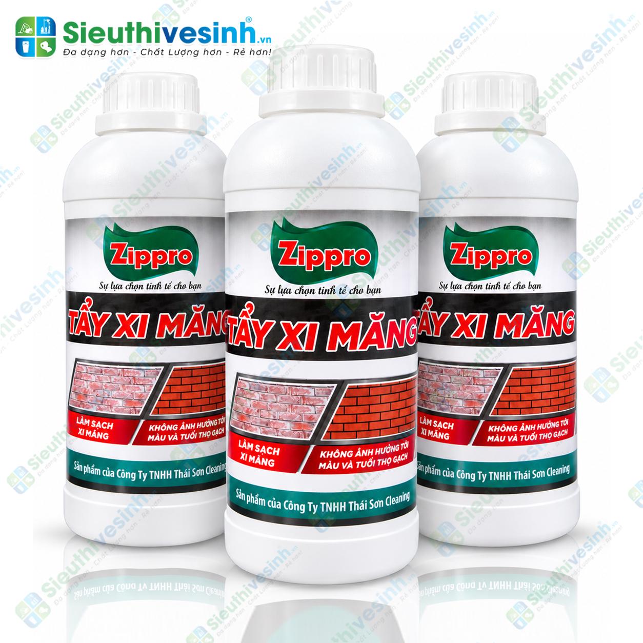 Dung dịch Zippro tẩy cặn xi măng sau xây dựng 1 lít