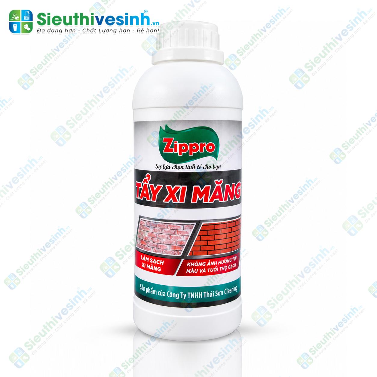 Dung dịch Zippro tẩy cặn xi măng sau xây dựng 1 lít