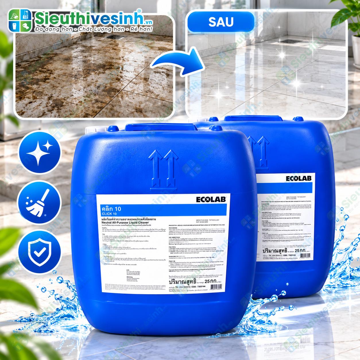 Chất tẩy rửa CLICK 10 25 KG