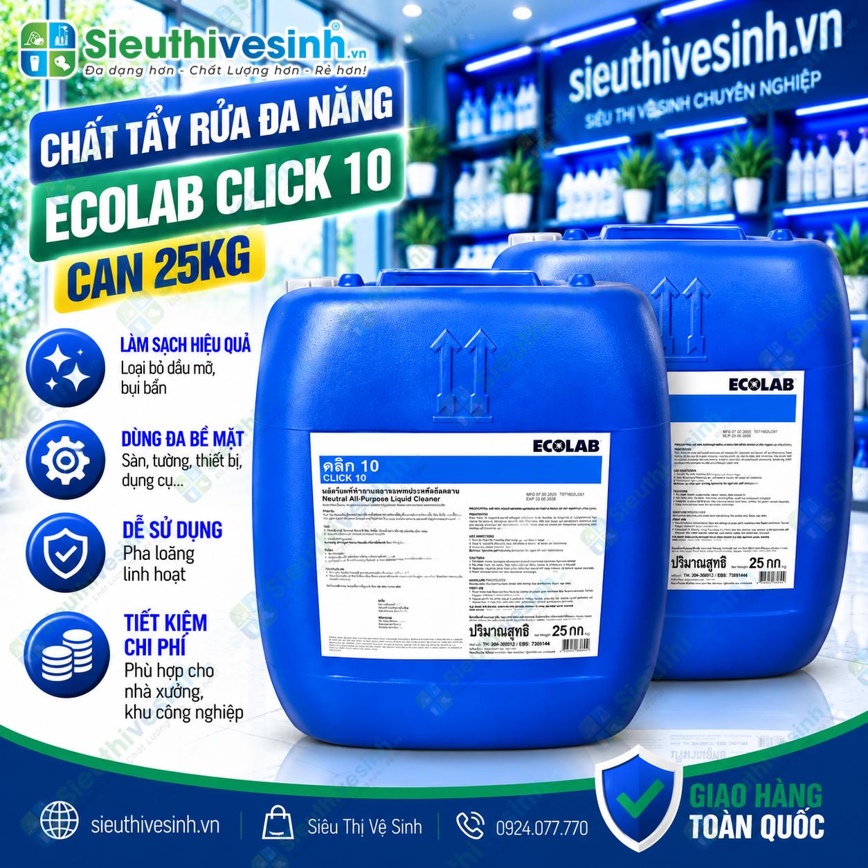 Chất tẩy rửa CLICK 10 25 KG
