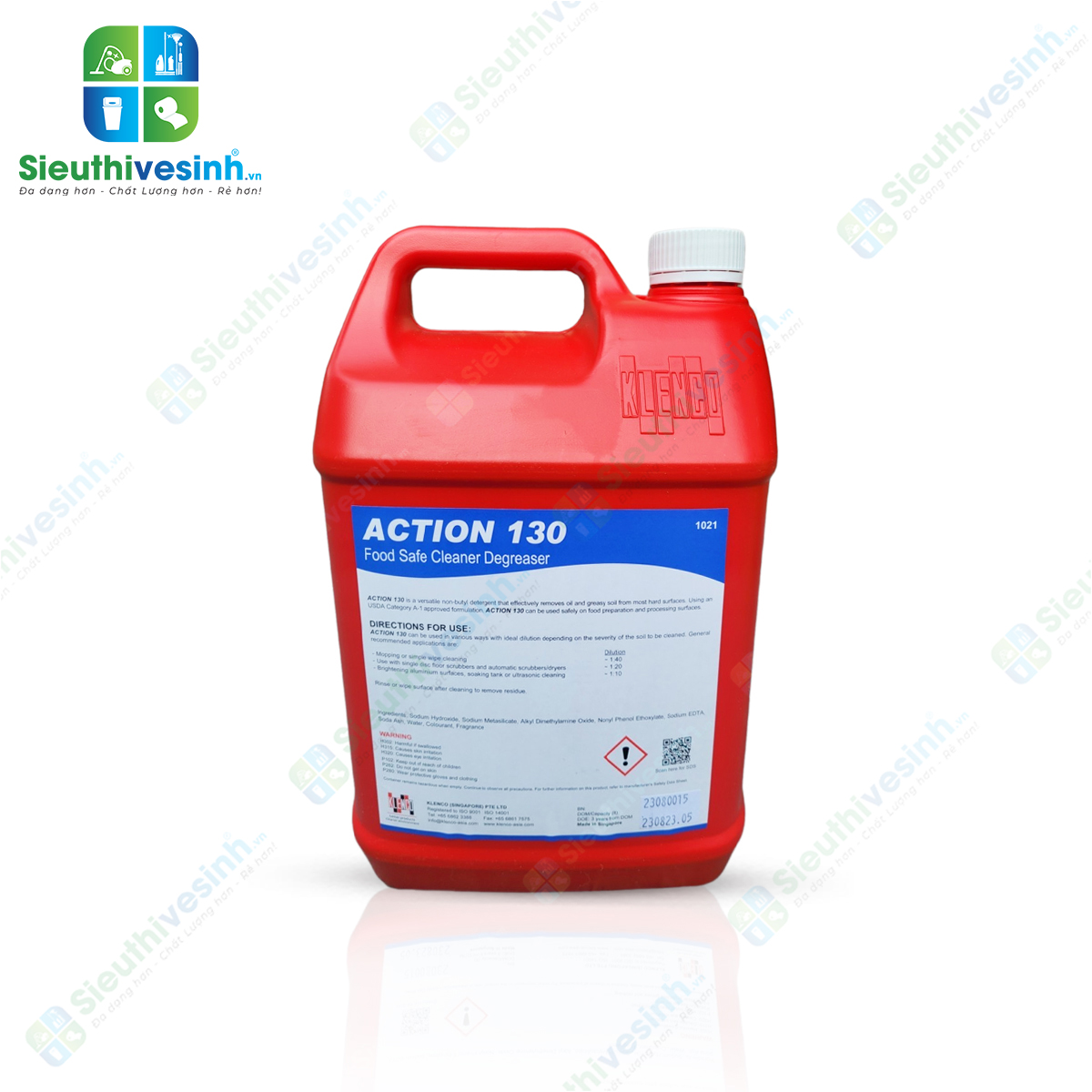 Hóa chất tẩy rửa dầu mỡ Klenco Action 130 – 5L