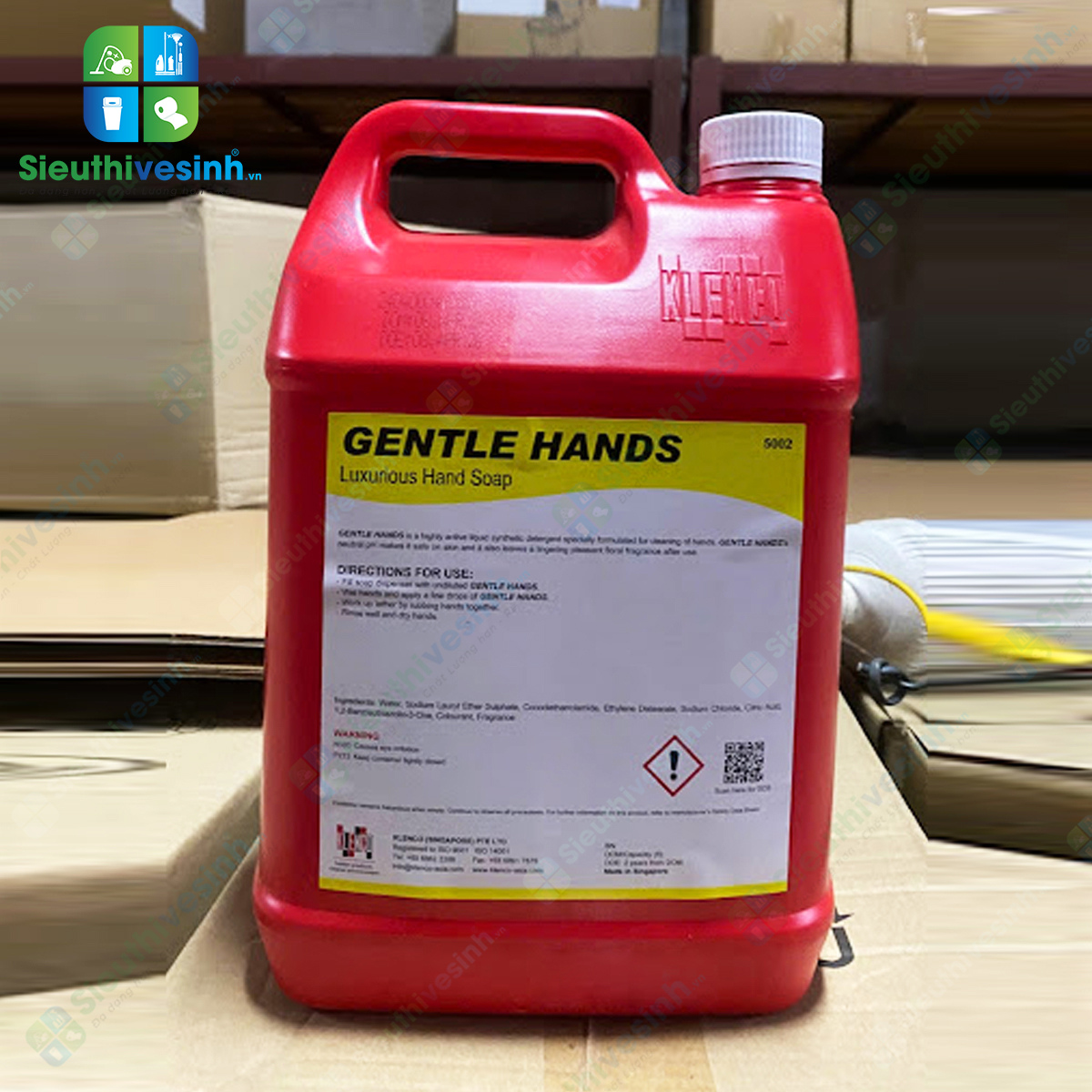 Nước rửa tay diệt khuẩn cao cấp Klenco Gentle Hand can 5 lít