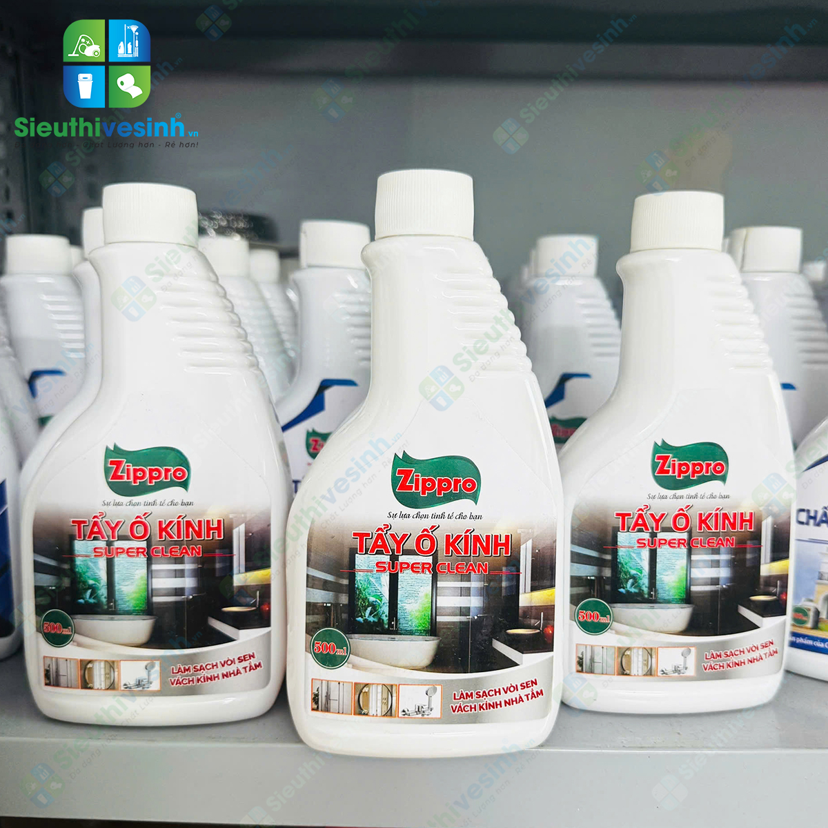 Hóa chất tẩy ố kính Super Clean Zippro 500ml-Hình1