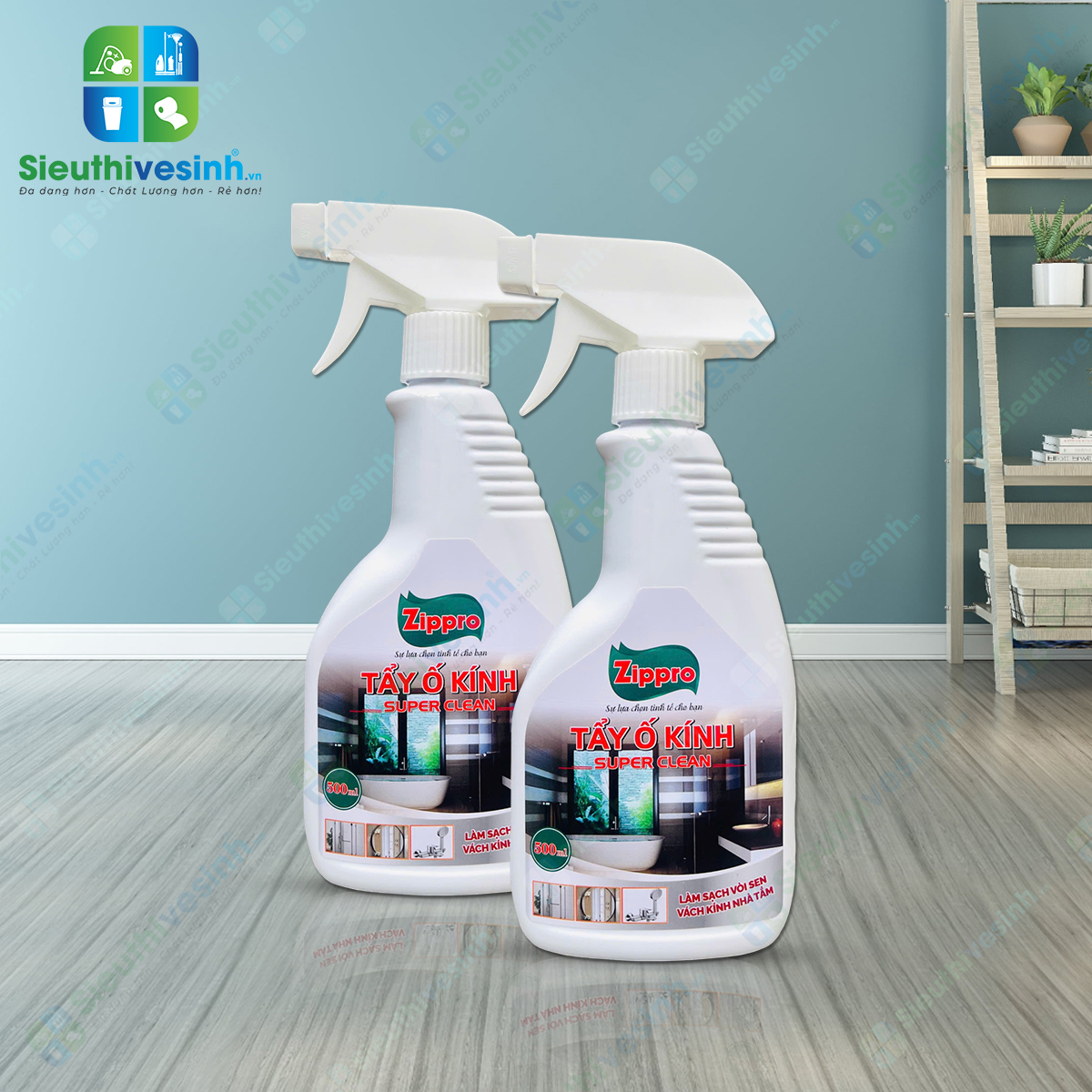 Hóa chất tẩy ố kính Super Clean Zippro 500ml