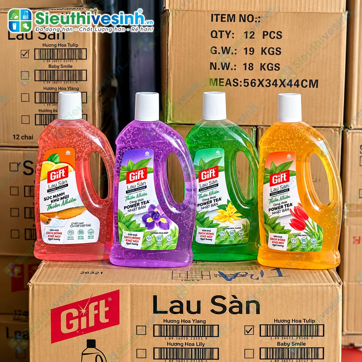 Chai nước lau sàn Gift dung tích 1L dùng vệ sinh sàn nhà