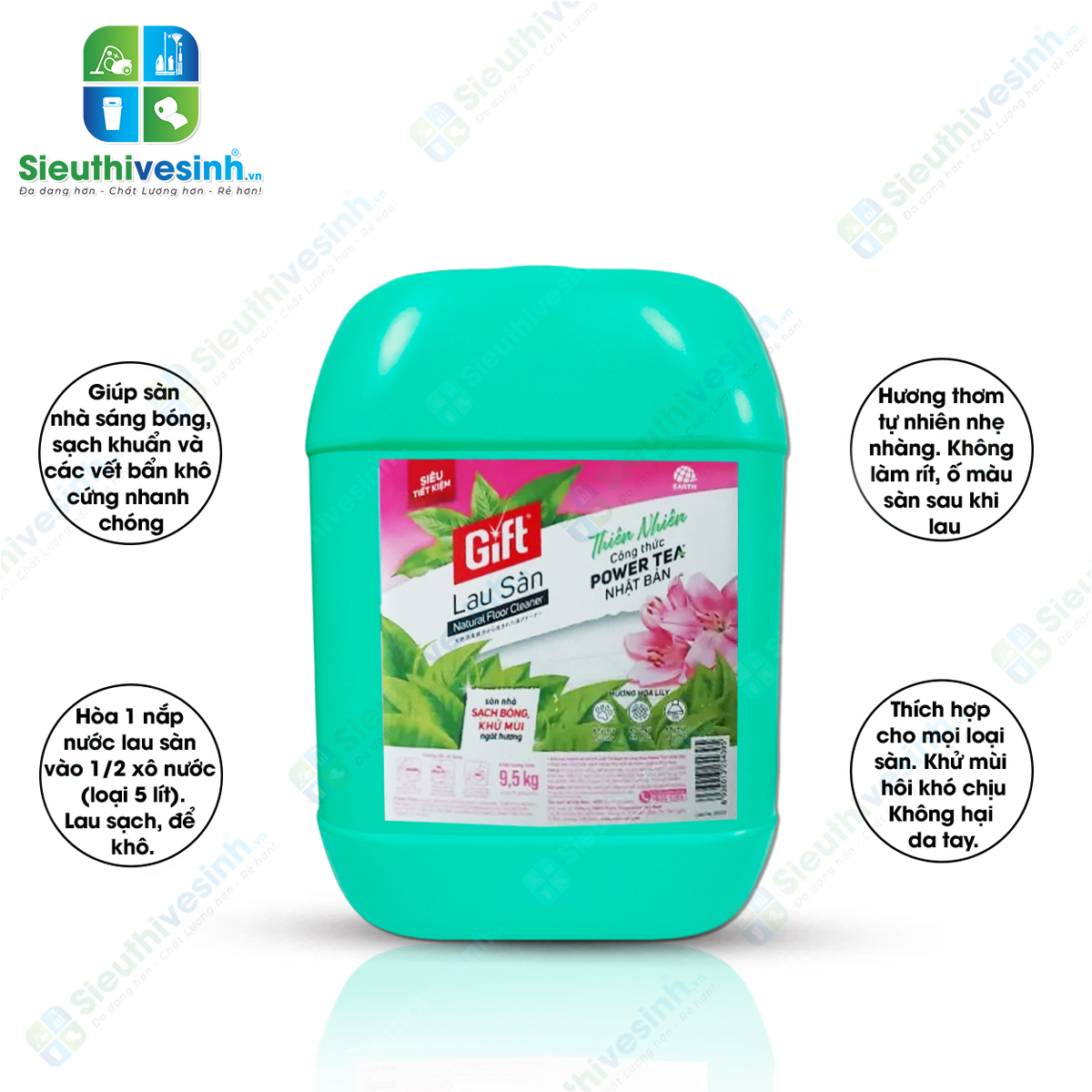 Lau Sàn Gift Hương Lily 9,5 kg