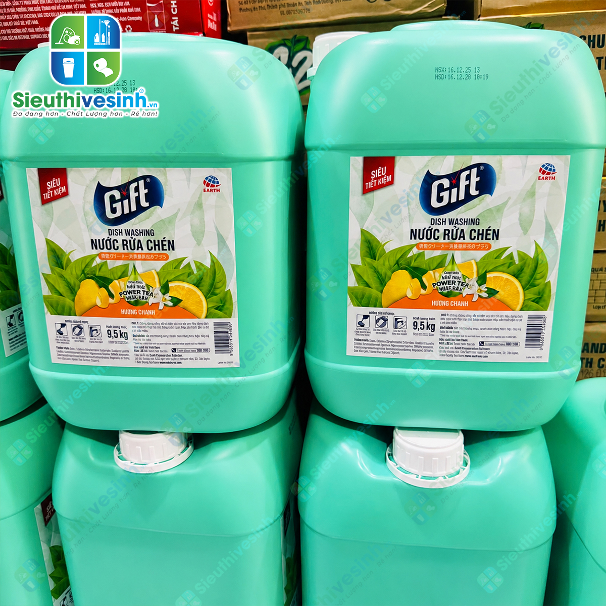 Nước Rửa Chén Gift Hương Chanh 9,5 kg