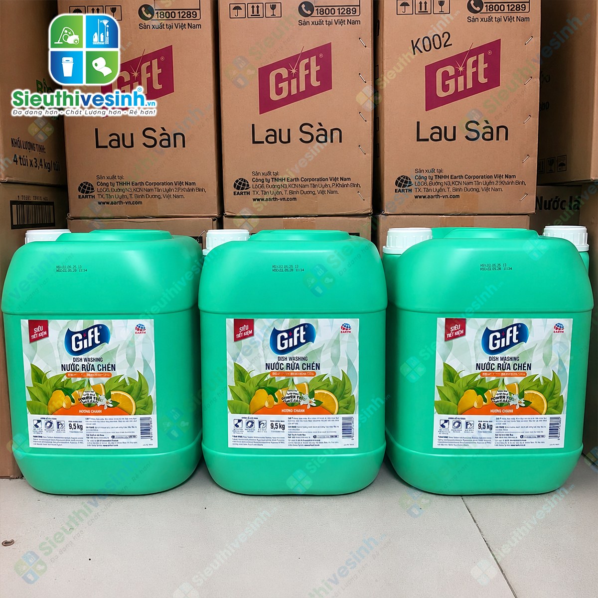 Nước Rửa Chén Gift Hương Chanh 9,5 kg