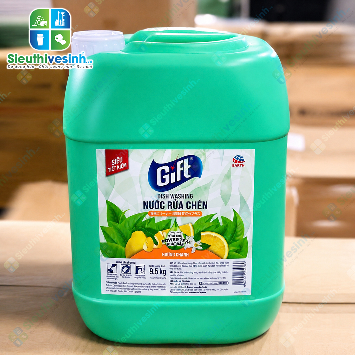 Nước Rửa Chén Gift Hương Chanh 9,5 kg
