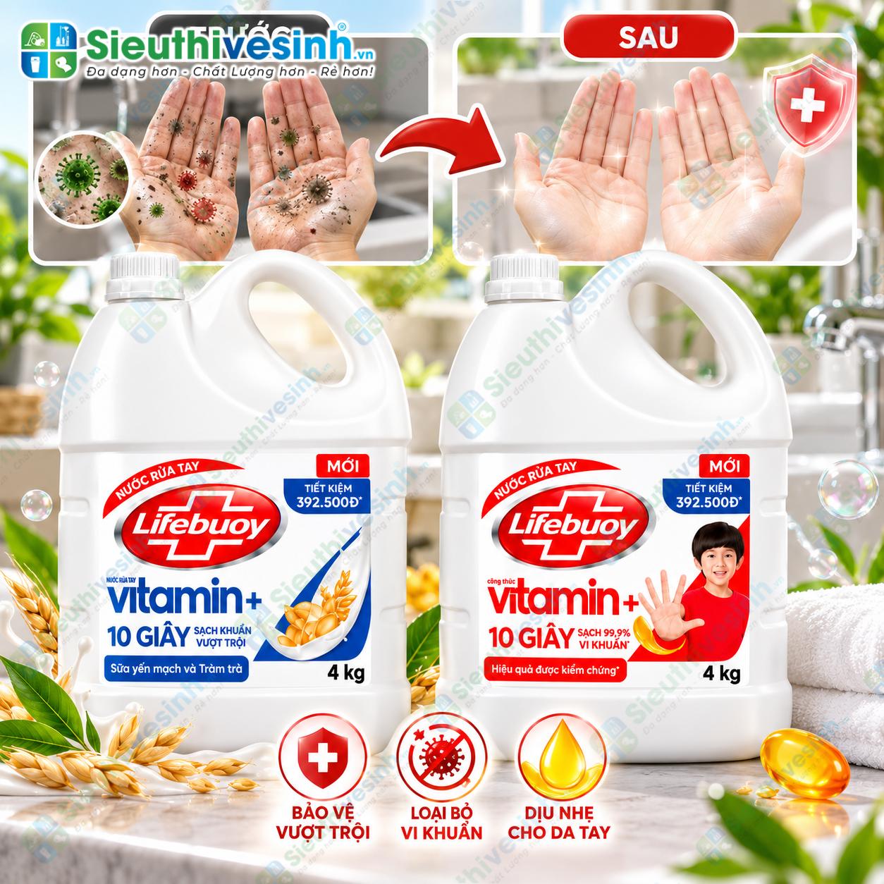 Lifebuoy Vitamin Bảo Vệ Vượt Trội 4kg
