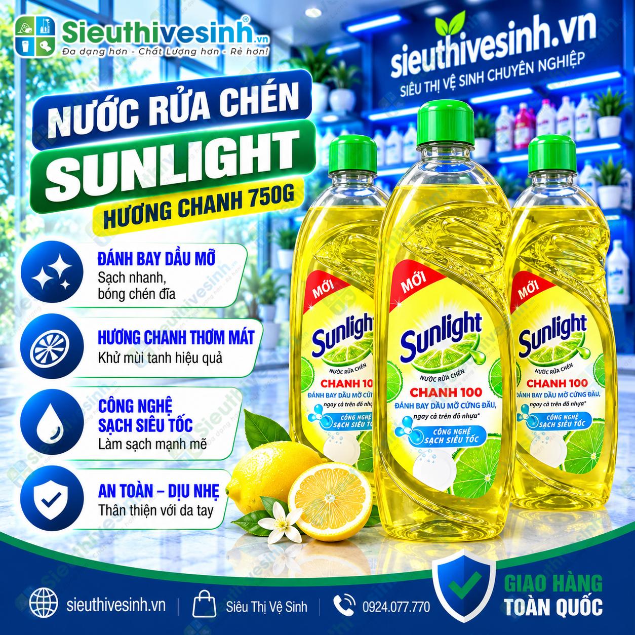Nước rửa chén Sunlight hương chanh