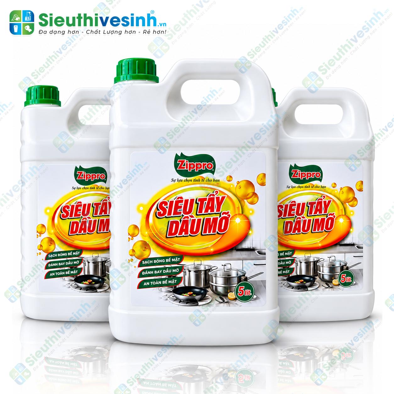 Can hóa chất Zippro tẩy rửa dầu mỡ dung tích 5L