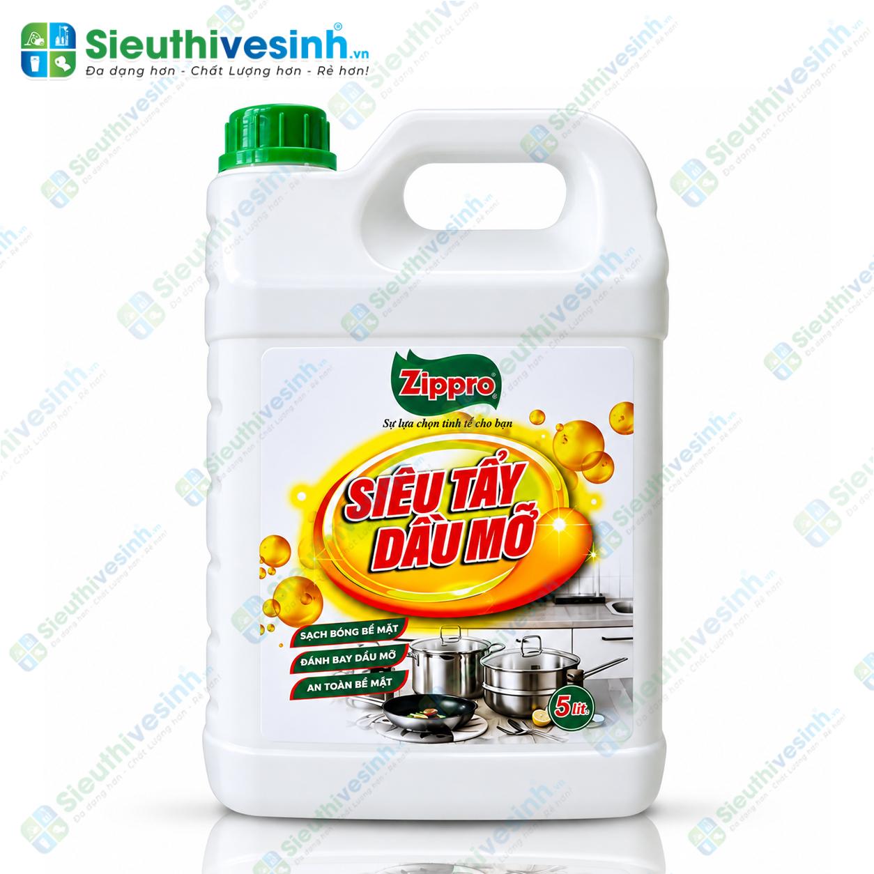Can hóa chất Zippro tẩy rửa dầu mỡ dung tích 5L