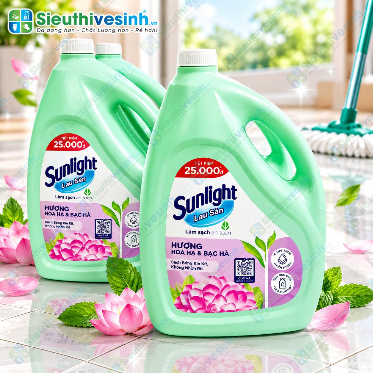 Nước lau sàn Sunlight can 3.6kg