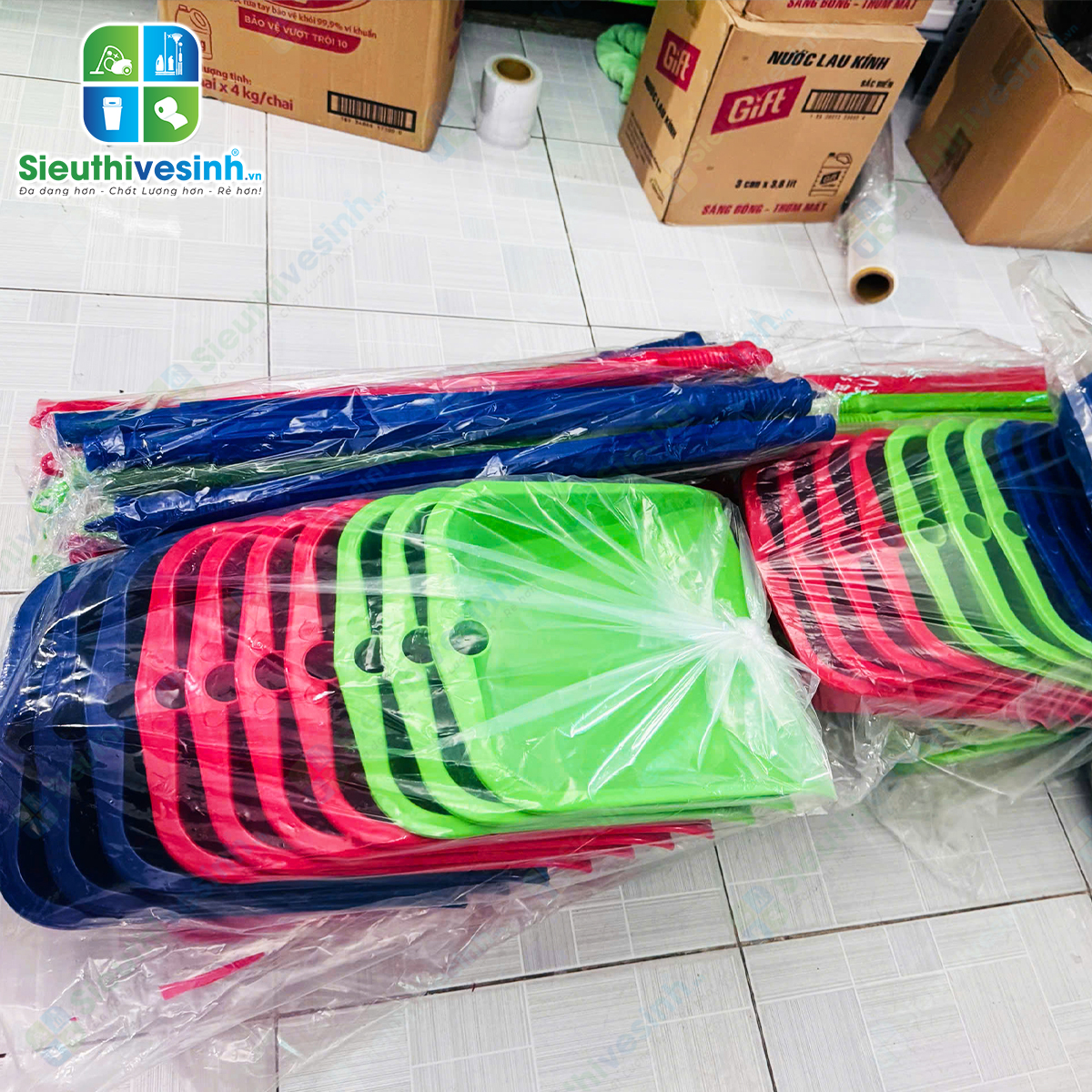 ky hốt rác nhựa cán dài