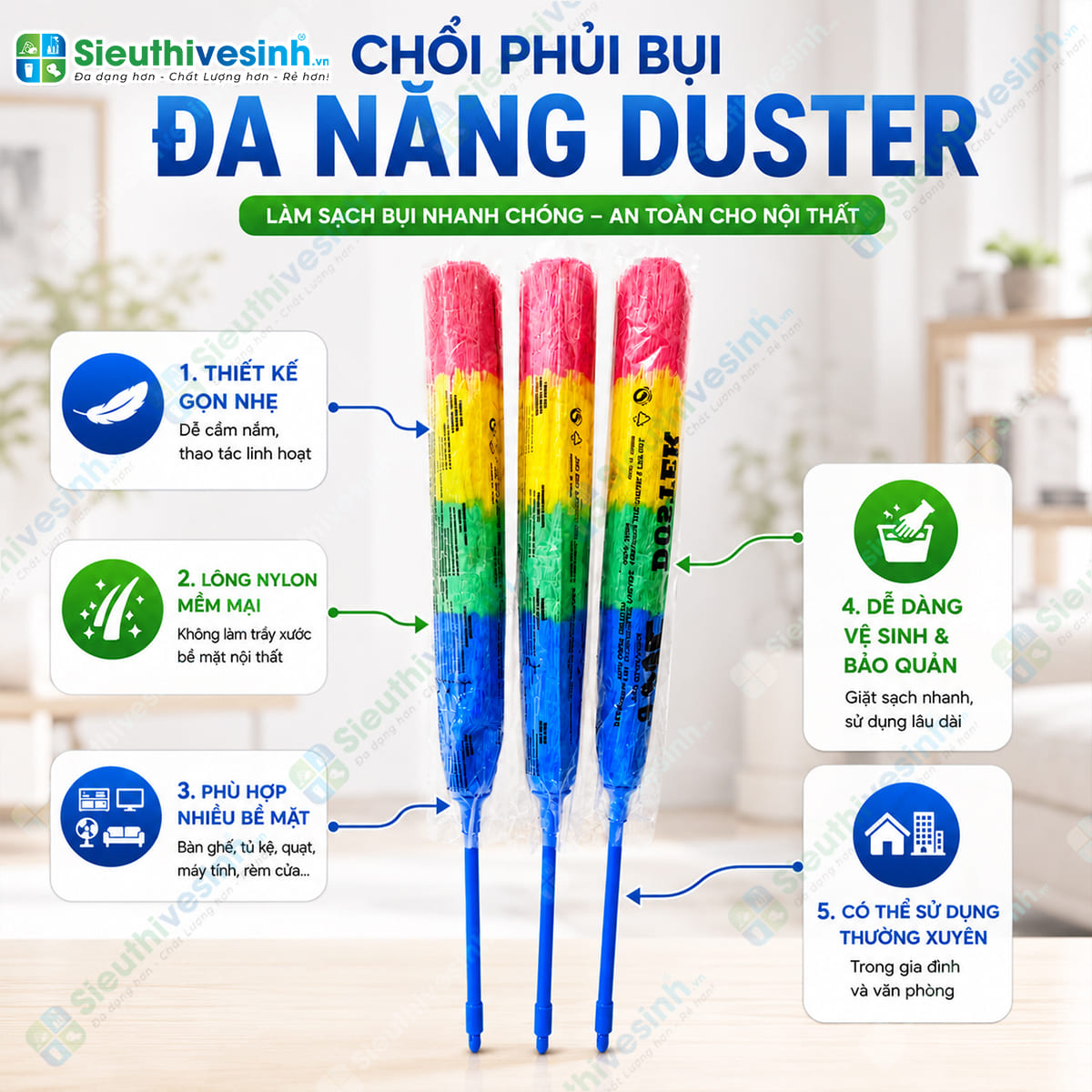 chổi quét bụi 70cm
